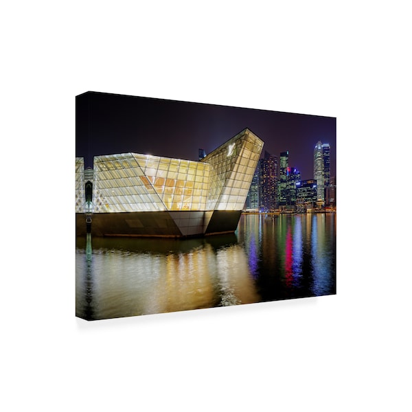 Martin Fleckenstein 'Louis Vuitton Pavillon And Skyline' Canvas Art,12x19